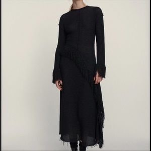 Zara black LONG SHIMMERY DRESS LIMITED EDITION